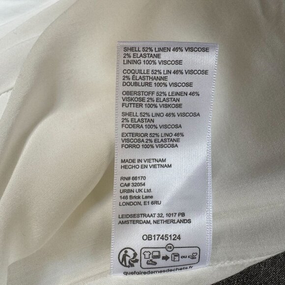 BDG UO Structured Drop Waist Strapless Ivory Tennis Preppy Mini Dress Size Small - Picture 13 of 14